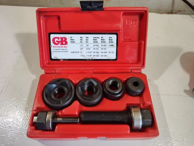 GB ELECTRICAL USA  KOM-50125 Electrical Mechanical Punch Driver K.O. Set