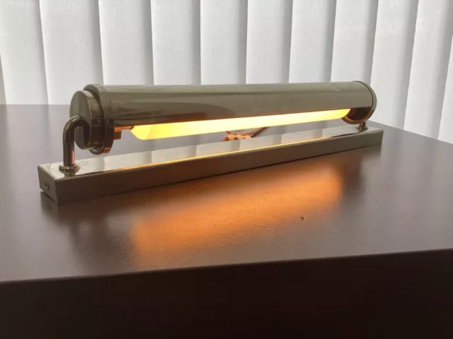 Bauhaus Sulfitte Lampe Chrom Drehschirm Art Deco Leselicht 1930/40