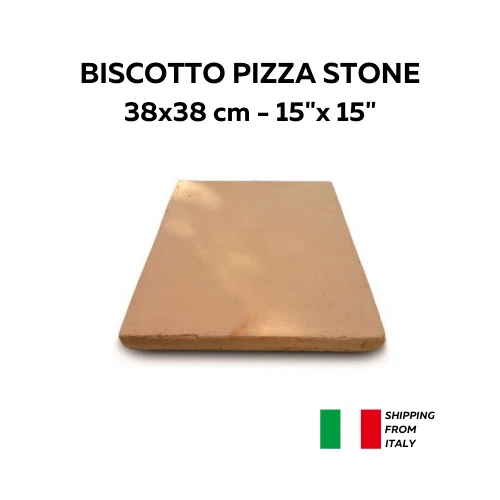 BISCOTTO STONE 38x38x2,5 cm - 15"x15"x1"- PIZZA OVEN