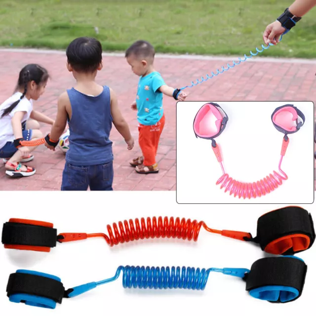 Safety Belt Harness Children Anti-lost Pulling Rope Band Wrist Strap Spring Rope