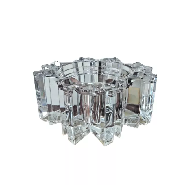 Beautiful Mikasa 24% Lead Crystal Candle Holder Very Large Heavy Austria AS NEW