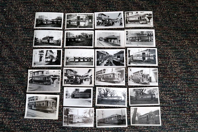 Philippines Streetcar Trolley Lot of 23 1940’s Photos Trains Railroad Manila