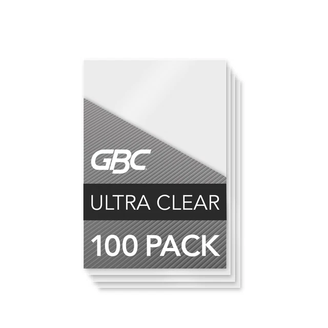 GBC Ultra Clear Thermal Laminating Pouches, ID Badge Size, 7 mil, 100 Pack
