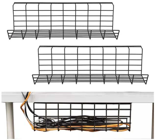 Baskiss Under Desk Cable Management Tray 2 Packs, 16 Under
