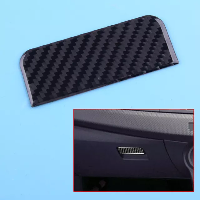 Carbon Fiber Copilot Storage Box Handle Trim Cover Fit For Mitsubishi Lancer Evo