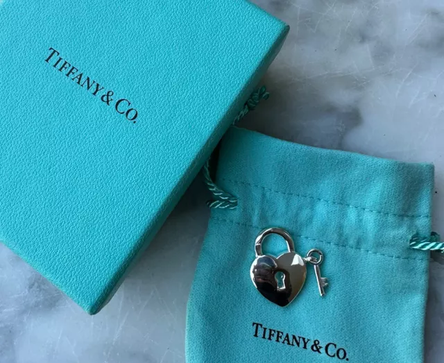 Tiffany & Co. Sterling Silver Lock & Key Pendant Rare 925