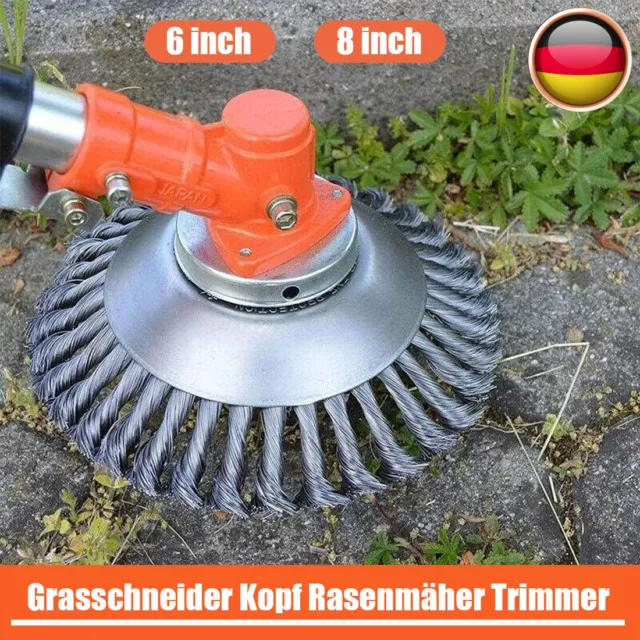 Profi Grasschneider Kopf Rasenmäher Trimmer Garten Unkrautbürste Freischneider