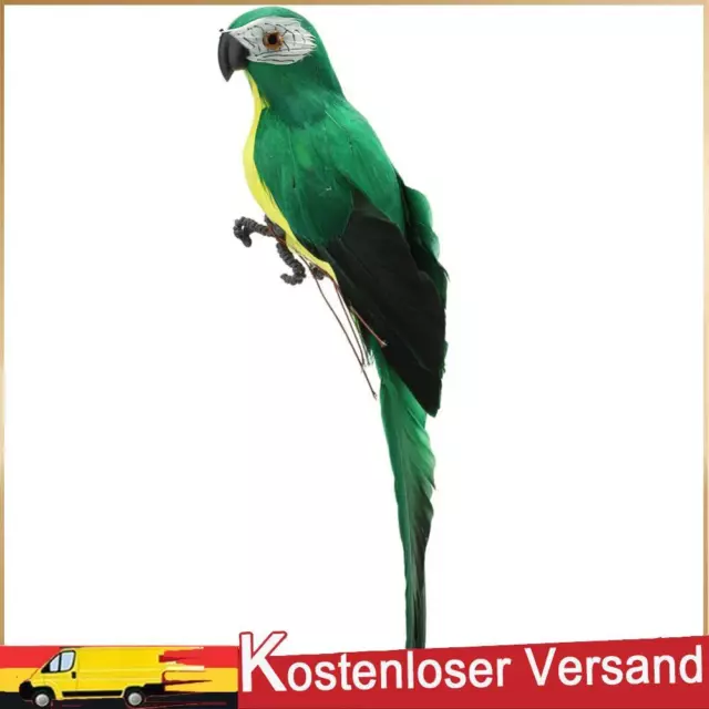 Foam Feather Artificial Parrot Imitation Bird Model Home Ornament (Green)