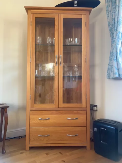 Oak display cabinet/ dresser/ bookcase used