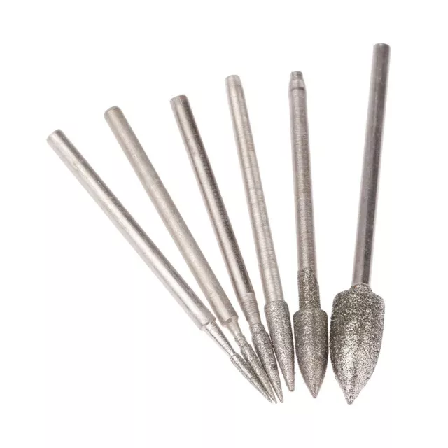 6Pcs Shank Electroplating Grinding Head Polished Wear-Resistant Useful