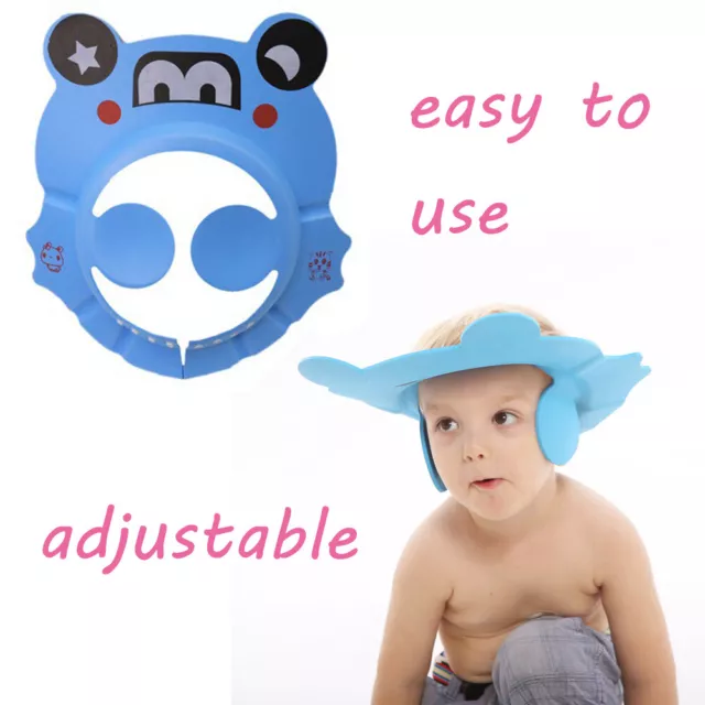 Baby Kid Shampoo Hat Toddler Wash Hair Shield Visor Sweet Bathing Shower Cap UK