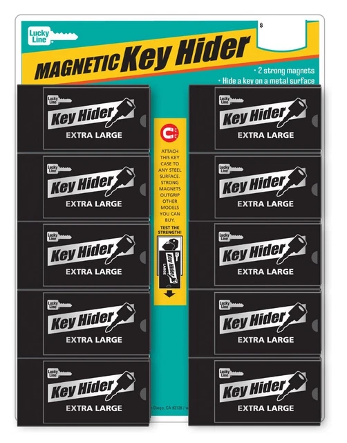 Lucky Line 91210 Extra Large Magnetic Key Hider 10 Per Display Card