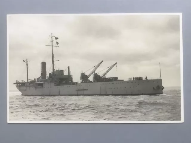 HMS Ark Royal mit Kranen an Deck September 1932 (Wright & Logan) RP Postkarte