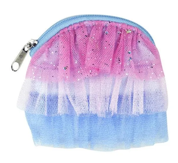 Pink Poppy Coin Purse -Tutu Cute -Blue