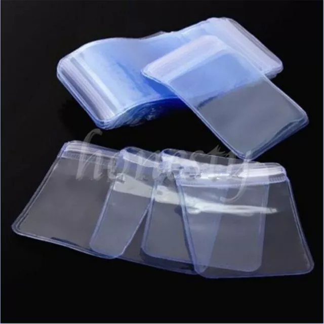 3 Size Clear PVC Protective Plastic Coin Wallets Storage Envelopes Case Bag 2