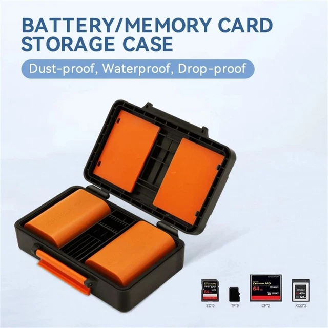 Soporte para tarjetas cámara estuche de almacenamiento de batería TF tarjeta de memoria caja de almacenamiento de batería