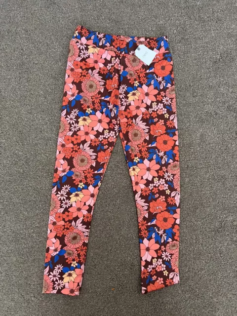 Girls Next Funky Multicoloured Floral Leggings for age 9 years BNWT