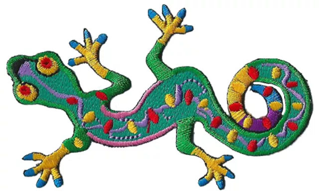 Patche écusson Gecko Salamandre patch DIY thermocollant brodé