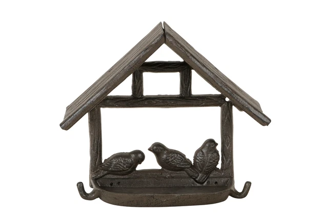 Futterhaus Vogelhaus Futterspender Wand Vogel Gusseisen Dekoration Garten