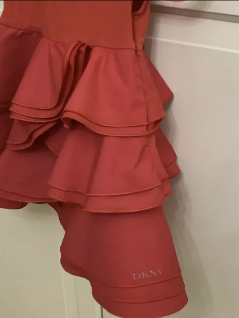 Abito a strati per bambine DKNY - Senza maniche - Rosso -12 mesi - DESIGNER - SPLENDIDO 3