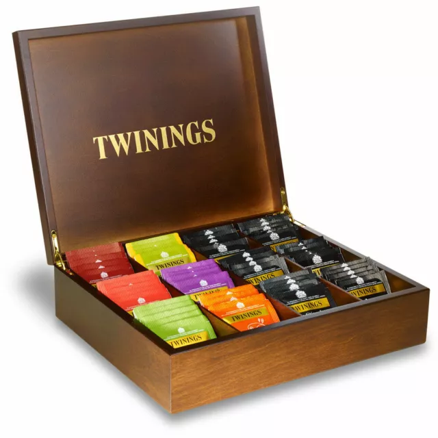 Twinings wooden tea bags compartment box - display tea chest for hotels etc