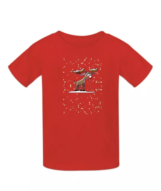 Festif Renne - Brille dans le Noir - Rudolph Brille Nez Garçons Noël T-Shirt