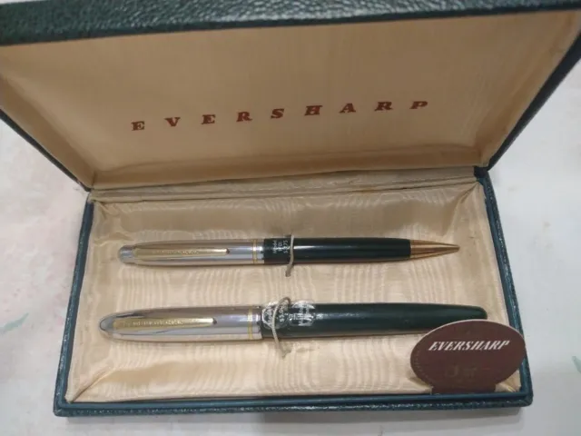 Eversharp 875 Fountain Pen Gold Filled Trim & 14k Fine Point Nib & Pencil