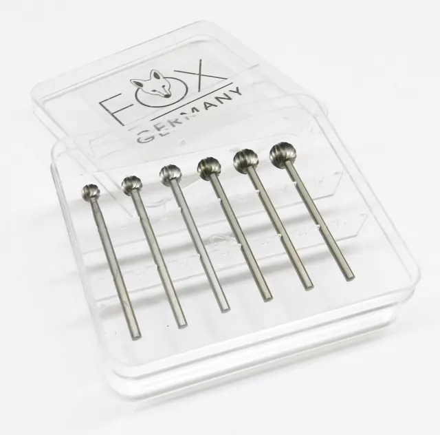 Jewelry Burs Set of 6 Round Fig 1 Jewelers Ball Bur Large Kit Sizes 5mm to 7.5mm