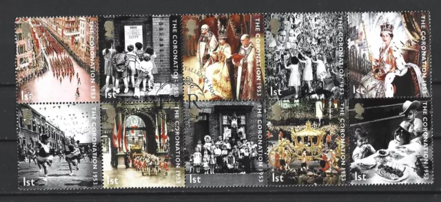 FRANCOBOLLI GRAN BRETAGNA GB 2003 THE CORONATION blocco 10