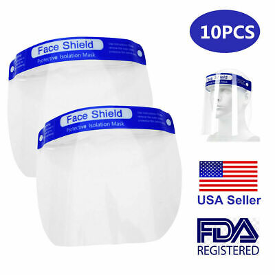 10 PCS Safety Face Shield Anti-Splash Reusable Washable Protection Cover