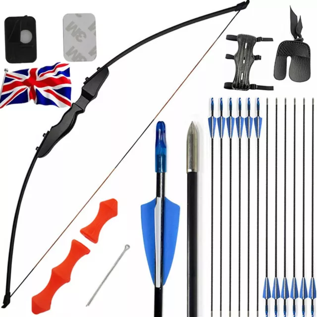 40lbs Takedown Recurve Bow Fiberglass Arrows Set Archery Adult Bow Hunt Shooting