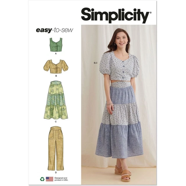 Patron Simplicity 9791.D5 - Haut, pantalon et jupe