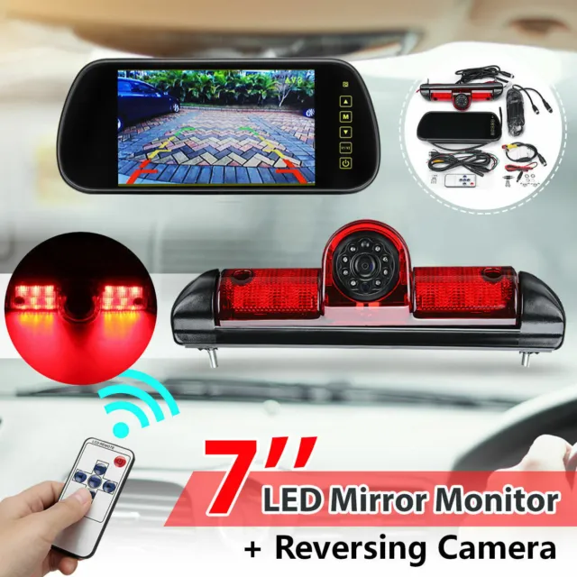 7" Monitor & Rear Brake Light Reversing Camera Kit For Fiat Ducato Citroen Relay