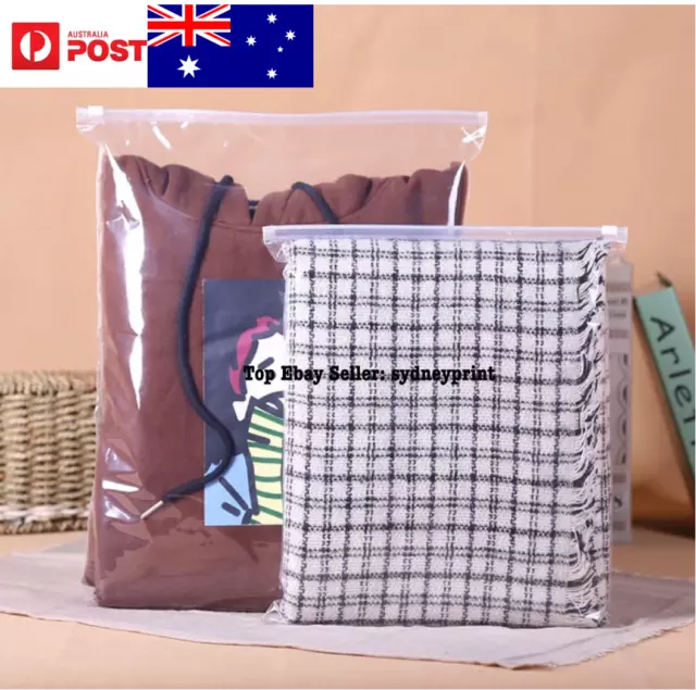 Resealable Zipper Zip Lock Clear Plastic Bags Tshirt Clothes Shoe Large Size AU