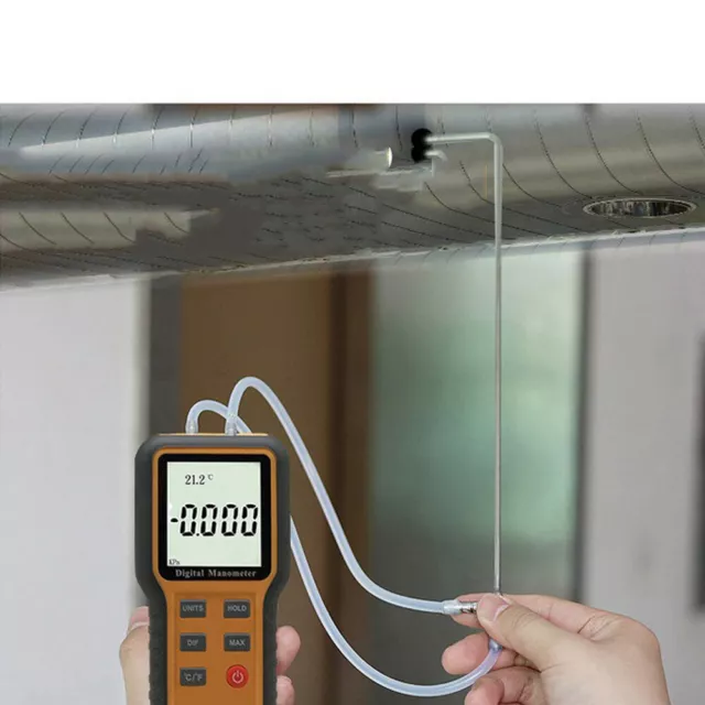 Digital Manometer Gas Pressure Tester 12 Selectable Units of Measure Calibration