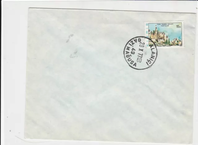 cyprus 1977 ankara building stamps cover ref 21179