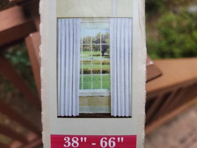 Brand New In Box Genuine Kirsch Superfine Traverse Rods Two Way Draw 38-66 White