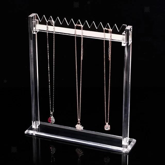 Présentoir De Bijoux De Support De Collier Acrylique Pour Le Bureau