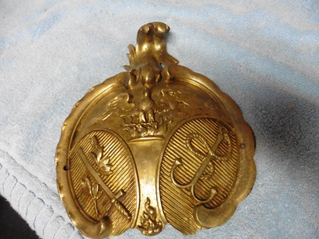 Vintage Crest Brass solid heavy wall mount anchor eagle sword 9"