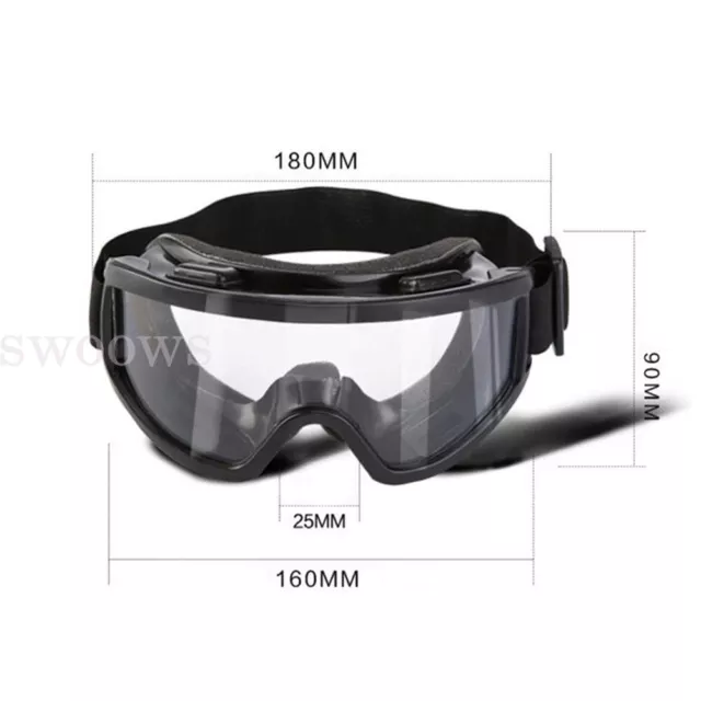 Safety Goggles Eye Protective Over Glasses Clear Anti Fog Dust Outdoor Work 2