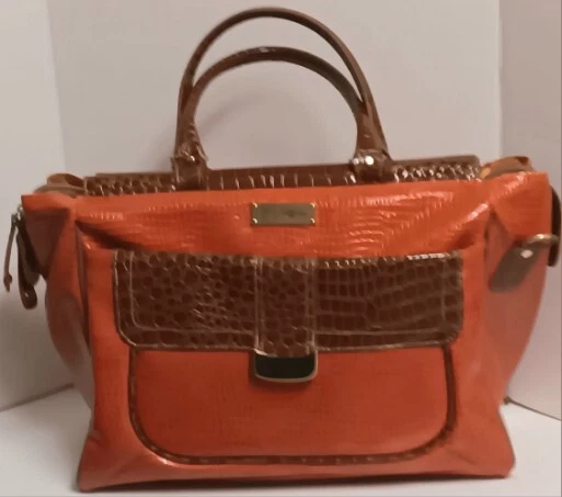 Samantha Brown Croco Embossed XL  Travel Weekend Carryon Bag 16L X 12H X 8W"