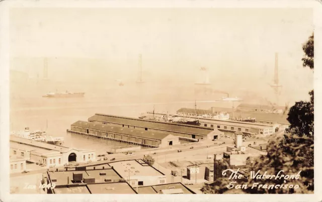 RPPC Overview, The Waterfront, San Francisco CA Postcard DC1