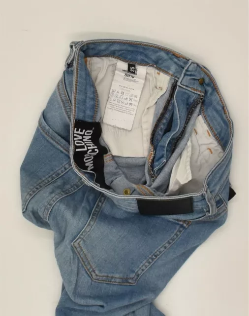 MOSCHINO WOMENS STRAIGHT Jeans W25 L28 Blue Cotton AK21 $35.36 - PicClick
