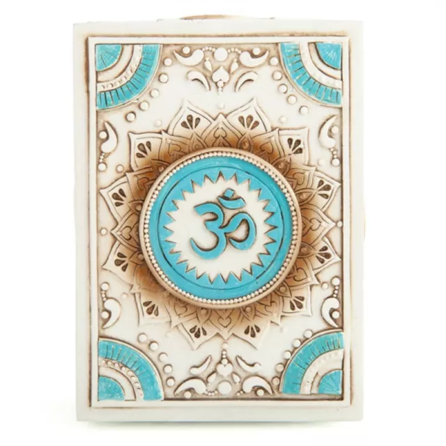 Om Design Wooden Box Jewellery Tarot Cards Stones Crystal Storage