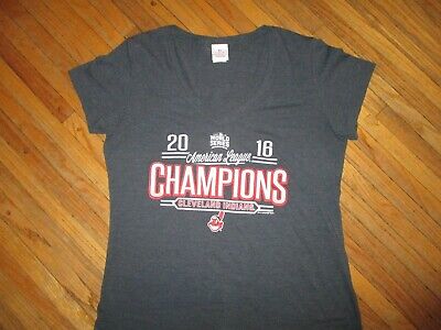 Cleveland Indians T-Shirt Scollo A V Baseball Chief Wahoo Logo Al Champion Da XL