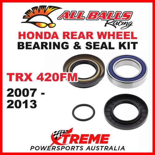 All Balls 25-1580 Rear Wheel Bearing Kit Honda Trx420Fm 2007-2013