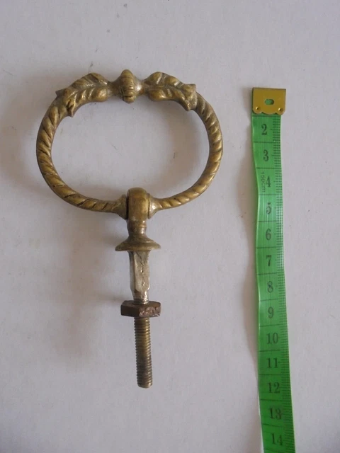 Ancienne Poignée De Porte En Bronze - Style Meuble Vintage - Occasion