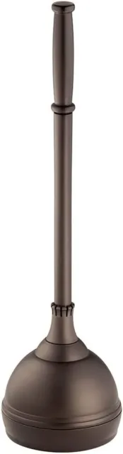 iDesign Kent Plastic Plunger with Cover Set Bronze