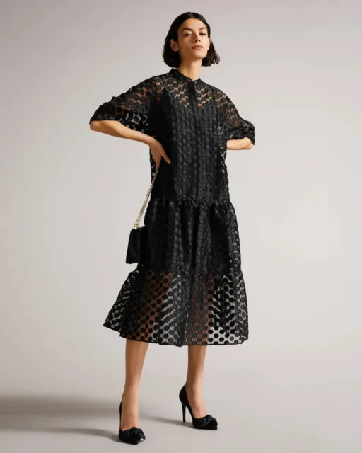TED BAKER Nelanie Oversized Shirt Dress size UK 12 ( 3 ) RRP £225