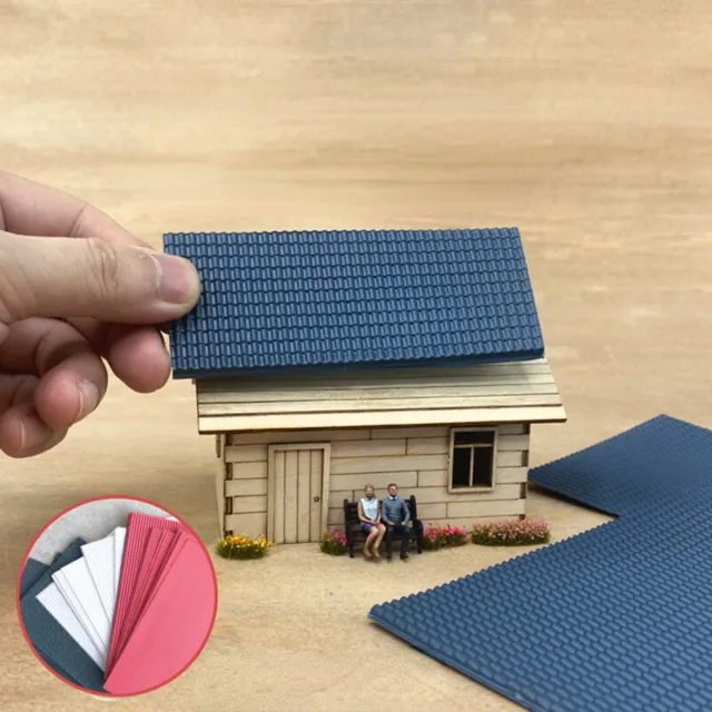 Miniature Roof Tiling HO/OO Scale Corrugated Board DIY House Decoration Model